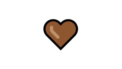 Kahverengi Kalp Emoji